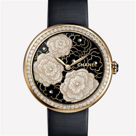 chanel gold and leather watch|mademoiselle chanel watch.